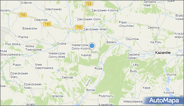 mapa Niedarczów Dolny-Wieś, Niedarczów Dolny-Wieś na mapie Targeo